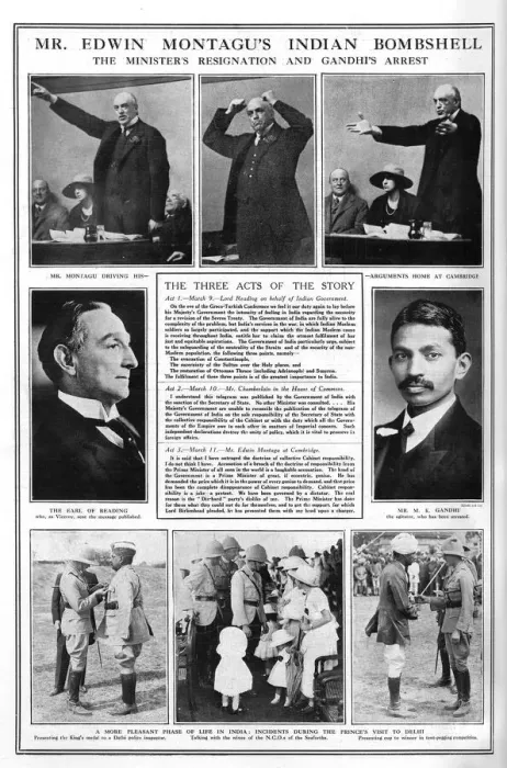 Framed Print : Edwin Montagu and Gandhi Framed Print : Edwin Montagu and Gandhi