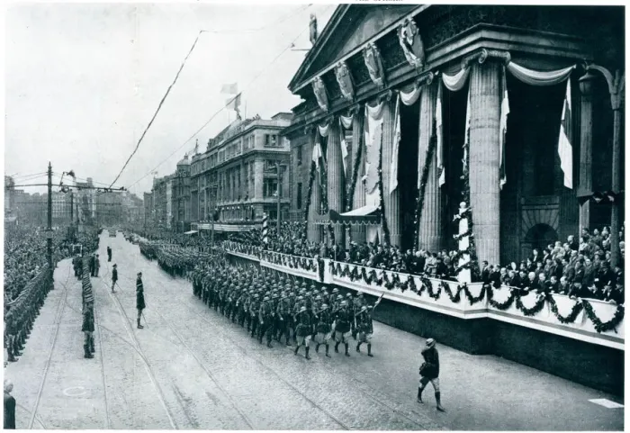 Framed Print : Eire becomes a republic - March-past of the Irish Army