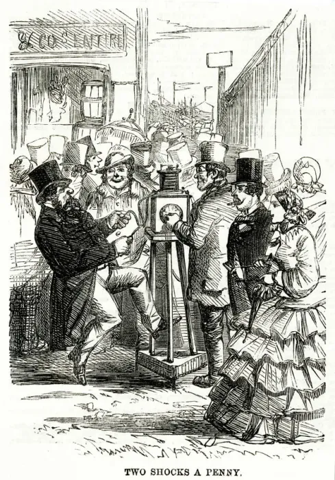 Framed Print : Electric Shocks, Epsom 1860