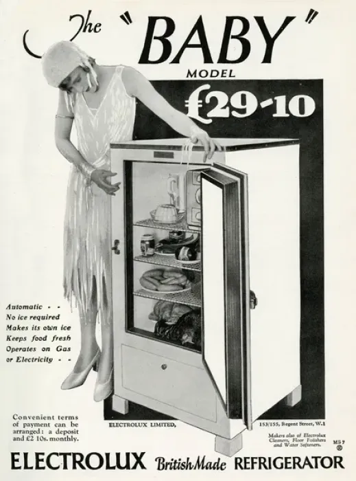 Framed Print : Electrolux Baby fridge advertisement Framed Print : Electrolux Baby fridge advertisement
