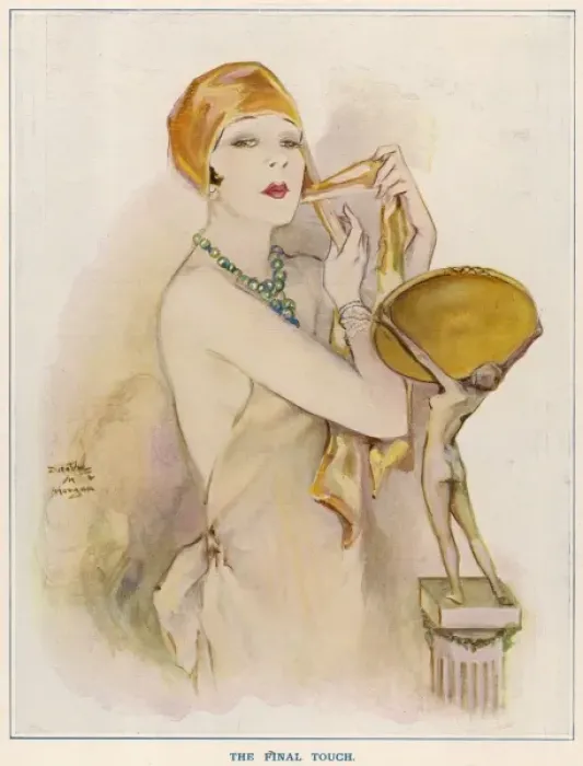 Framed Print : Elegant young woman -- The Final Touch Framed Print : Elegant young woman -- The Final Touch