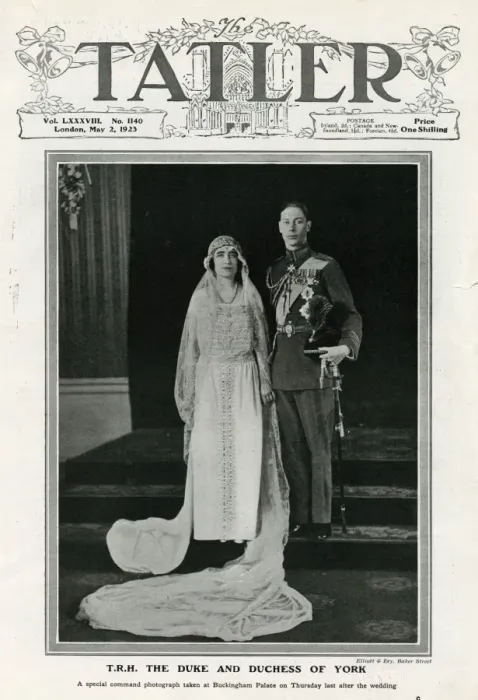 Framed Print : Elizabeth Bowes-Lyon marries Albert, Duke of York Framed Print : Elizabeth Bowes-Lyon marries Albert, Duke of York