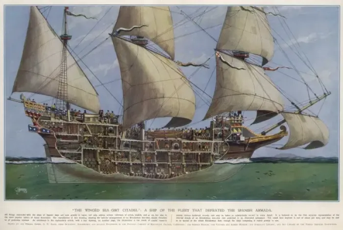 Framed Print : Elizabethan Warship, 1588 Framed Print : Elizabethan Warship, 1588
