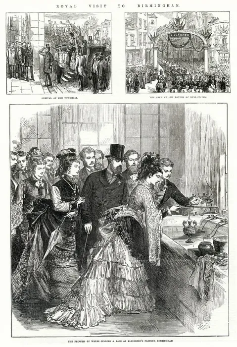 Framed Print : Elkington & Co. Manufacture, Royal Visit 1874
