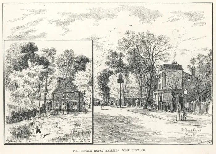 Framed Print : Eltham House Harriers in West Norwood, London, 1887