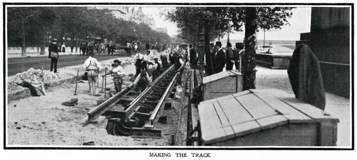 Framed Print : Embankment making the tracks 1906