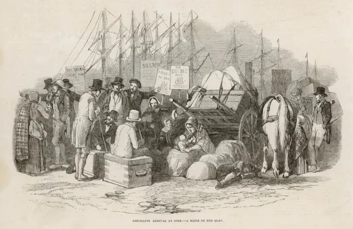 Framed Print : Emigrants at Cork Framed Print : Emigrants at Cork