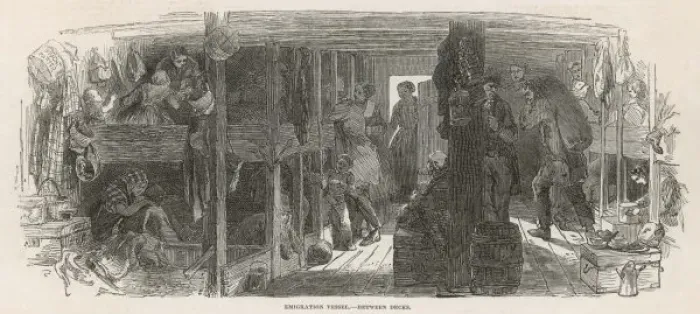 Framed Print : Emigrants below Decks Framed Print : Emigrants below Decks