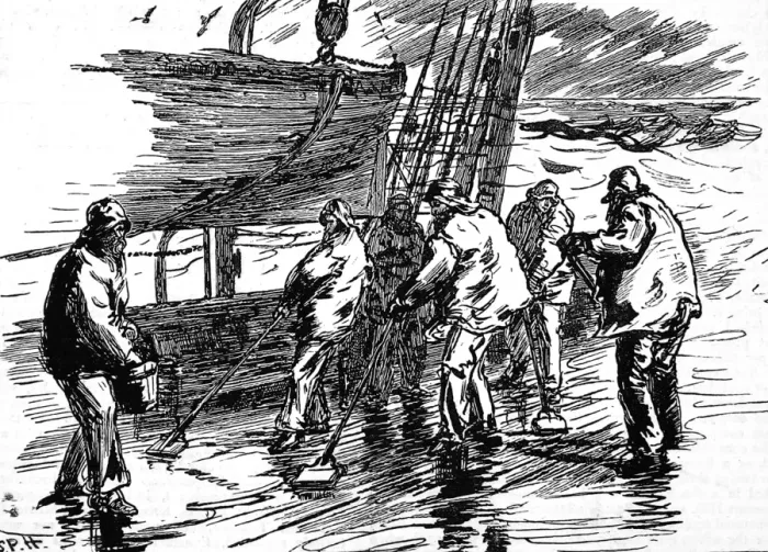 Framed Print : Emigration. From New to Old England, in the Iman Steamer. Ho Framed Print : Emigration. From New to Old England, in the Iman Steamer. Ho