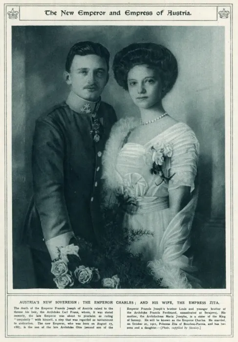 Framed Print : Emperor Charles I of Austria with Princess Zita Framed Print : Emperor Charles I of Austria with Princess Zita