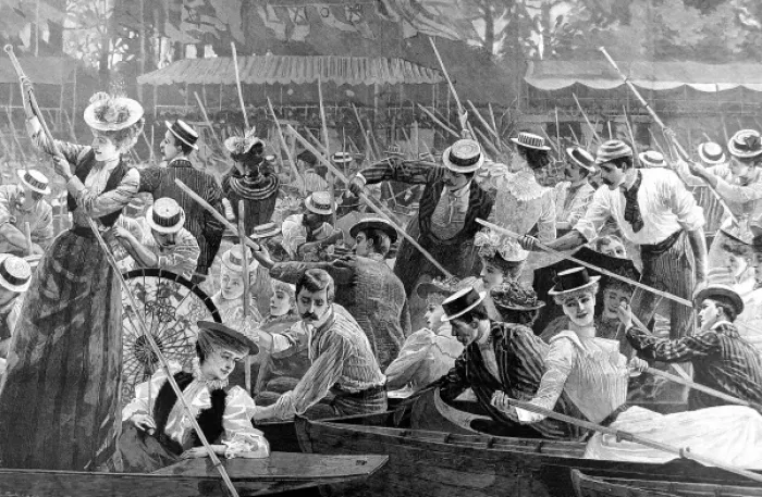 Framed Print : The End of the Henley Regatta, 1893 Framed Print : The End of the Henley Regatta, 1893