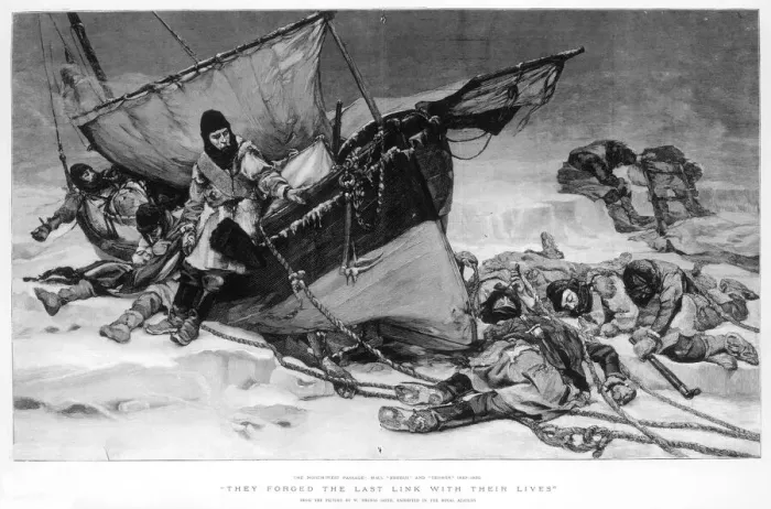 Framed Print : The End of Sir John Franklins Arctic Expedition, 1845 Framed Print : The End of Sir John Franklins Arctic Expedition, 1845