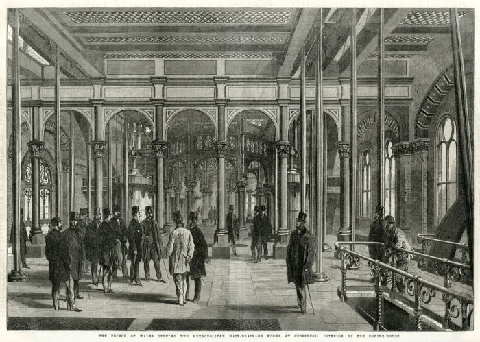 Framed Print : Engine House at the Metropolitan Main Drainage Works 1865 Framed Print : Engine House at the Metropolitan Main Drainage Works 1865