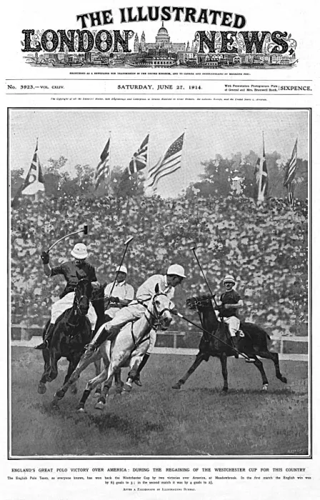 Framed Print : Englands victory over America in polo, 1914