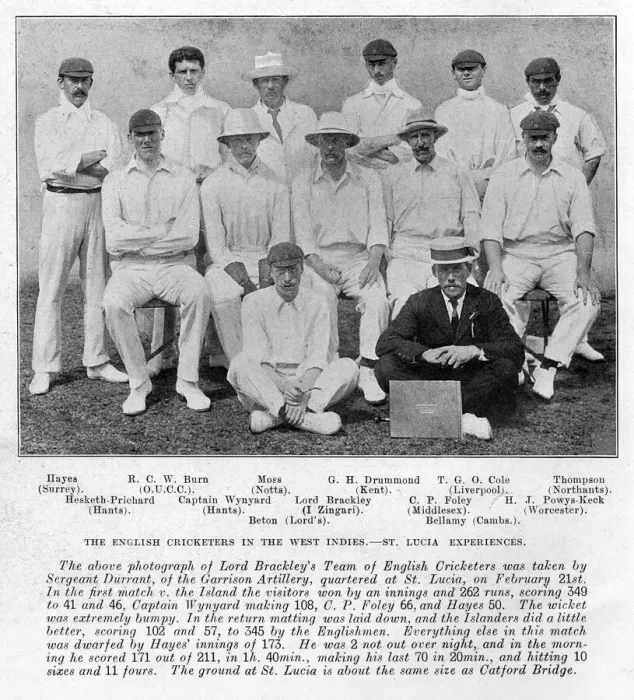 Framed Print : English cricketers in the West Indies Framed Print : English cricketers in the West Indies