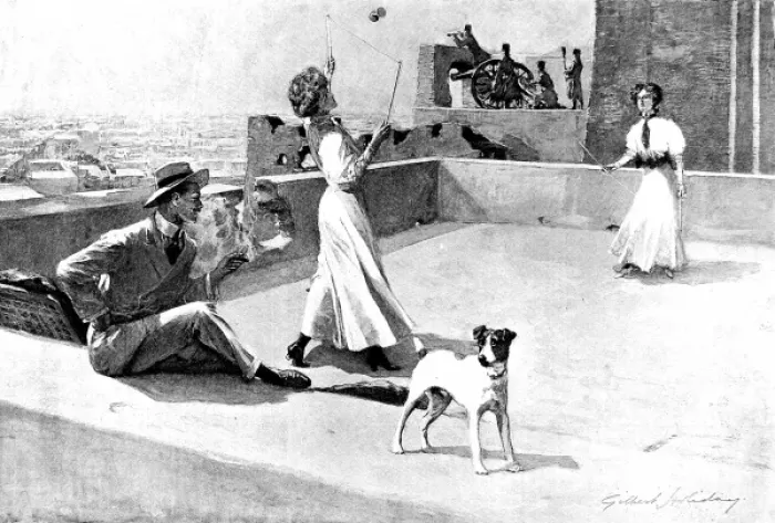 Framed Print : English Girls playing Diabolo on a roof in Tabriz, Iran, 1 Framed Print : English Girls playing Diabolo on a roof in Tabriz, Iran, 1
