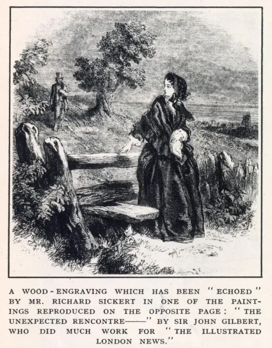Framed Print : Engraving by Sir John Gilbert, featured in The Illustrated London News in 1932 to show
