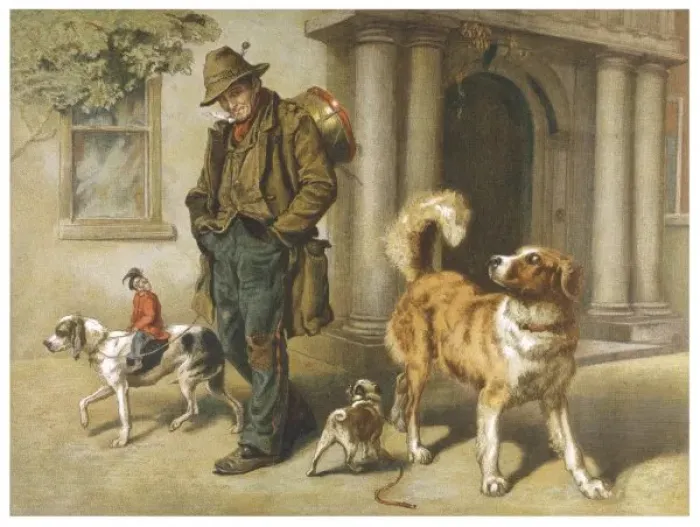 Framed Print : Entertainer and Dogs Framed Print : Entertainer and Dogs