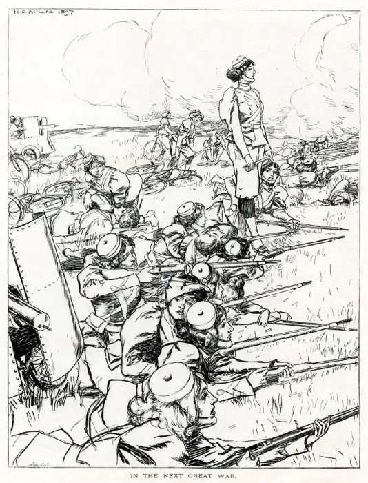 Framed Print : Entirely female army, September 1897