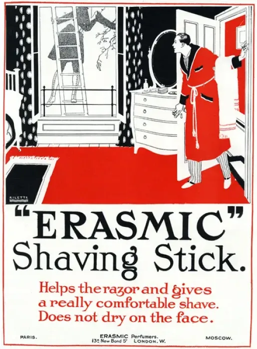Framed Print : Erasmic Shaving Stick advert, WW1
