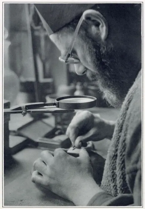 Framed Print : Eric Gill, sculptor and printmaker, at work Framed Print : Eric Gill, sculptor and printmaker, at work
