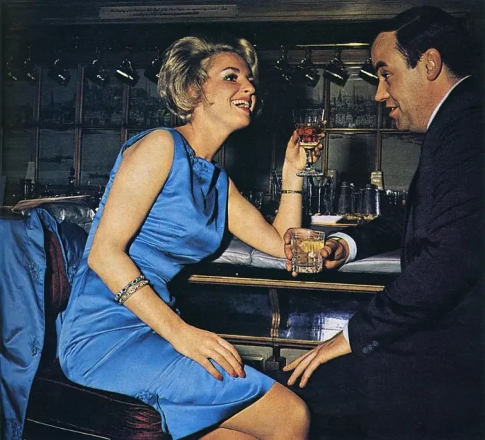 Framed Print : Escort sharing a drink with a client Framed Print : Escort sharing a drink with a client