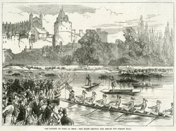 Framed Print : Eton / 4 June Boating 1870 Framed Print : Eton / 4 June Boating 1870