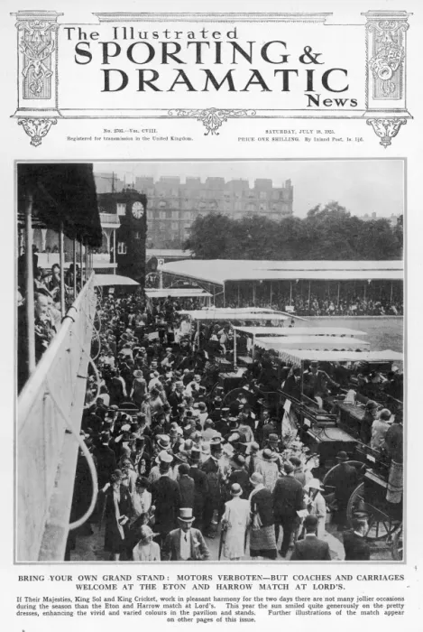Framed Print : Eton and Harrow Match at Lords, 1925