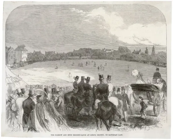Framed Print : Eton Vs Harrow 1864 Framed Print : Eton Vs Harrow 1864