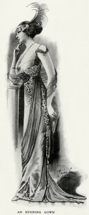 Framed Print : Evening gown 1912 Framed Print : Evening gown 1912
