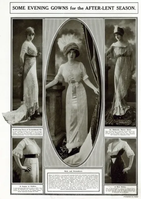 Framed Print : Evening gowns 1912 Framed Print : Evening gowns 1912