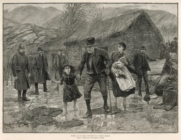 Framed Print : Eviction in County Kerry, Ireland