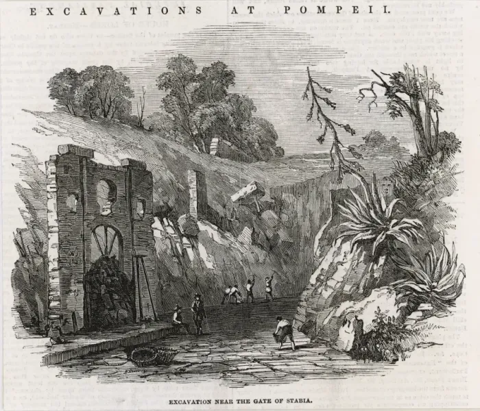 Framed Print : Excavations at Pompeii Framed Print : Excavations at Pompeii