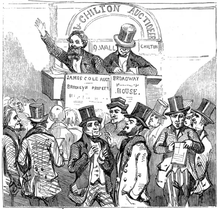 Framed Print : The Exchange, New York, 1856 Framed Print : The Exchange, New York, 1856