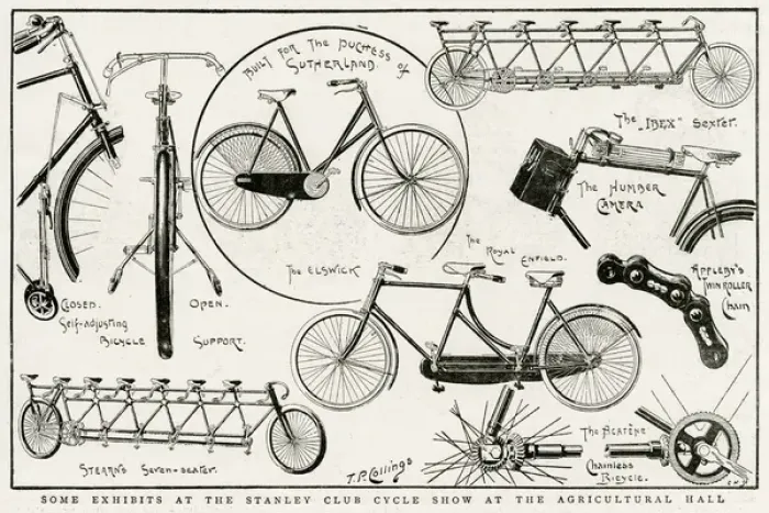 Framed Print : Exhibits at the Stanley Club Cycle Show 1896 Framed Print : Exhibits at the Stanley Club Cycle Show 1896
