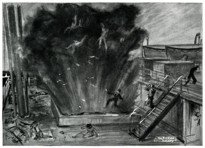Framed Print : Explosion of a hatch on the Athenia, September 1939 Framed Print : Explosion of a hatch on the Athenia, September 1939