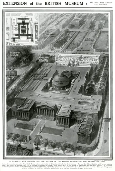 Framed Print : Extension of the British Museum, London Framed Print : Extension of the British Museum, London