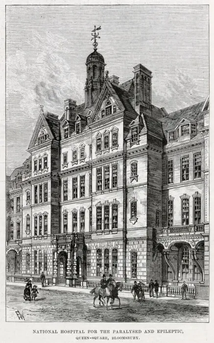 Framed Print : Exterior of National Hospital for the Paralysed and Epileptic, Queen Square, Bloomsbury