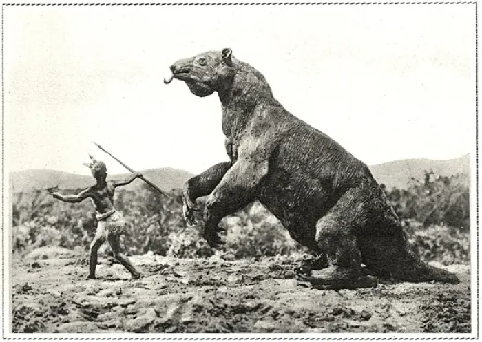 Framed Print : Extinct  /  Megatherium