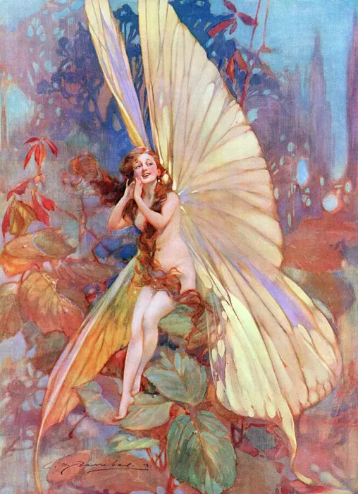 Framed Print : The Fairy of Flight by William Barribal Framed Print : The Fairy of Flight by William Barribal