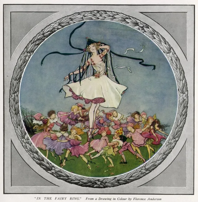 Framed Print : In the Fairy Ring - Florence Mary Anderson Framed Print : In the Fairy Ring - Florence Mary Anderson