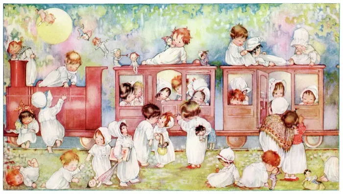 Framed Print : Fairyland Express, All Aboard for the Land of Nod Framed Print : Fairyland Express, All Aboard for the Land of Nod