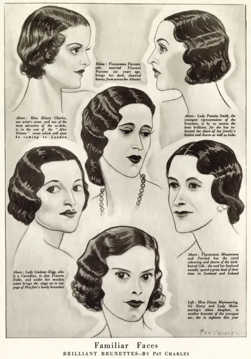 Framed Print : Familiar Faces, Brilliant Brunettes by Pat Charles