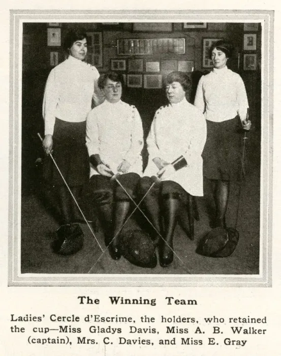 Framed Print : Fancing - The Ladies Cercle d Escrime - the winning team Framed Print : Fancing - The Ladies Cercle d Escrime - the winning team