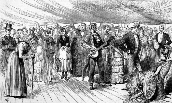 Framed Print : Fancy-Dress Ball on H. M. T. Serapis, Crossing the Equator Framed Print : Fancy-Dress Ball on H. M. T. Serapis, Crossing the Equator
