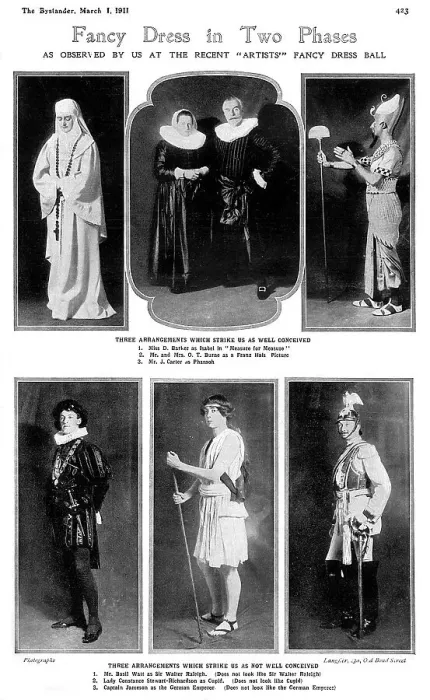 Framed Print : Fancy dress costumes at the Artists Fancy Dress ball