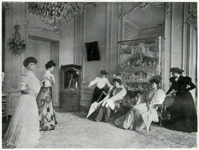 Framed Print : Fashion House latest Paris dresses 1905