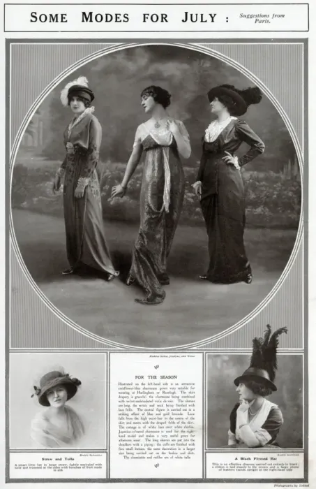 Framed Print : Fashion for July 1913 Framed Print : Fashion for July 1913