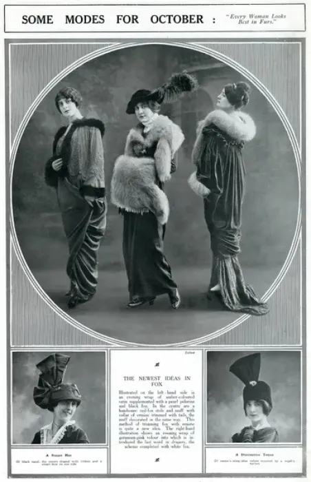 Framed Print : Fashion for October 1913 Framed Print : Fashion for October 1913