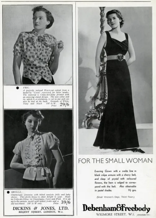 Framed Print : Fashion page adverts April 1937 Framed Print : Fashion page adverts April 1937